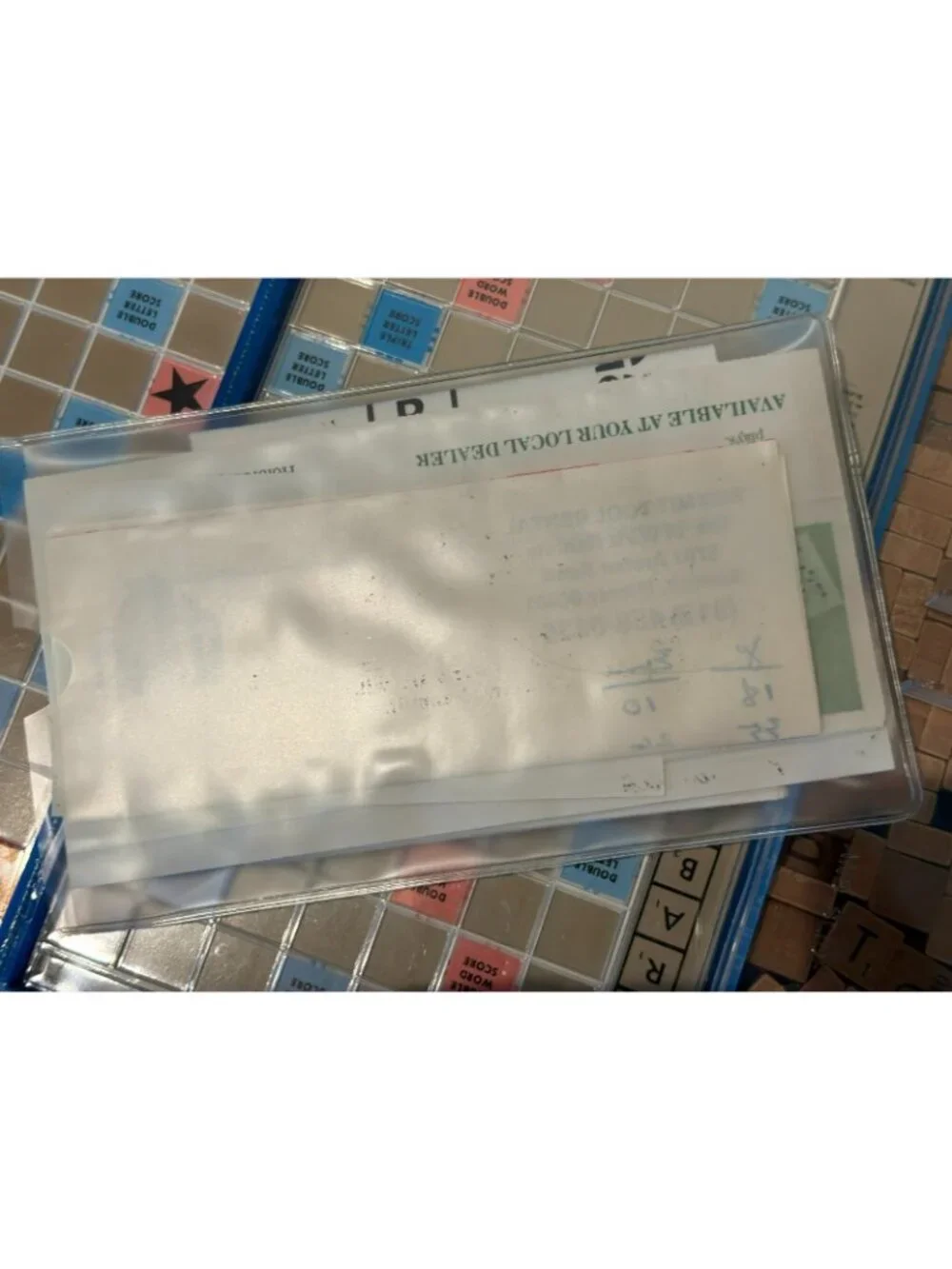 Vintage 1977 Scrabble Travel Edition Crossword Game #52 Blue Case Wood Tiles
